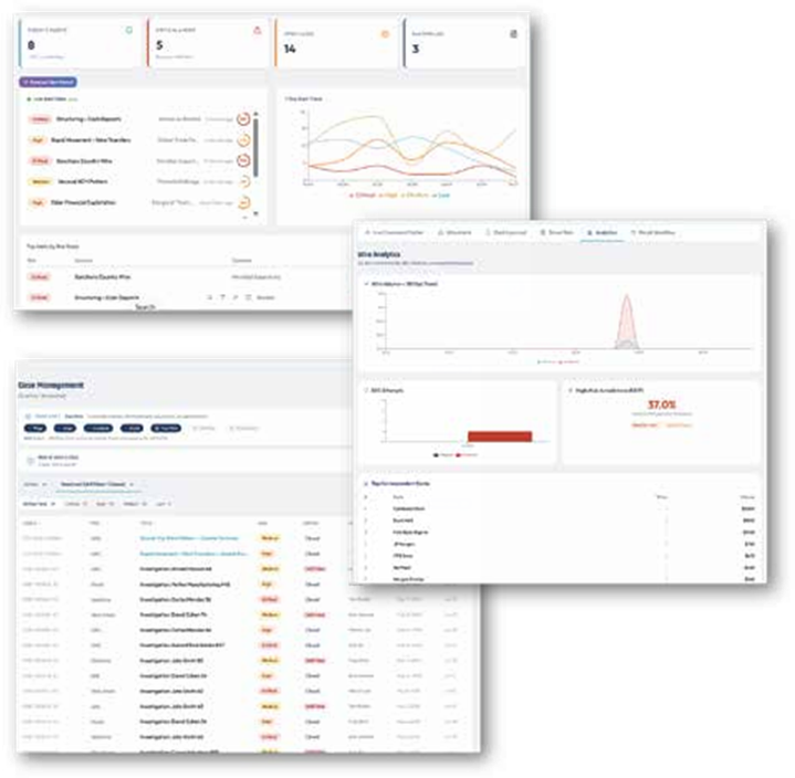 AML case management dashboard